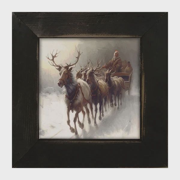 Picture, Santas Reindeer 14x14