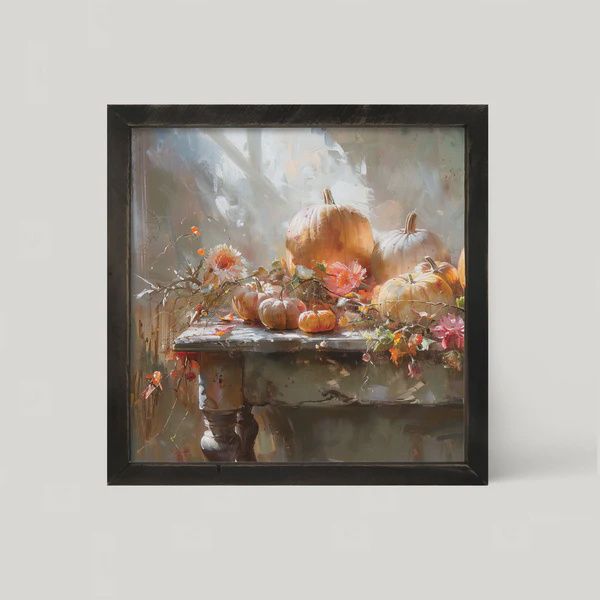 Picture, Farm Table Pumpkins 8x8