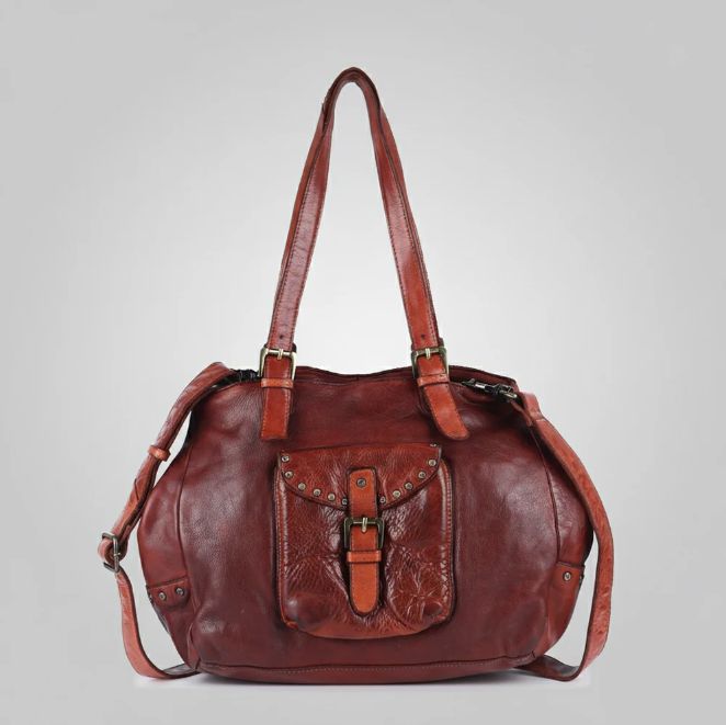 Tote, Backpack Option Brown Genuine Leather