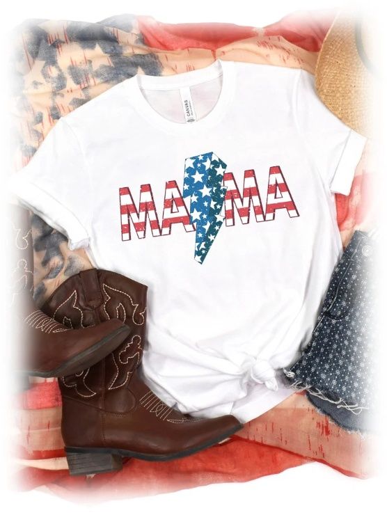 T-Shirt, All American MAMA