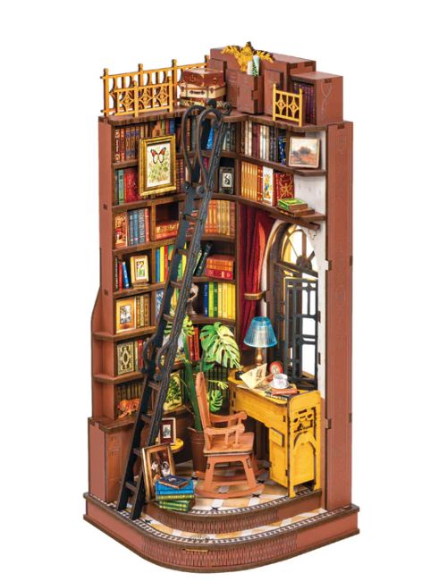 DIY Miniature Book Nook Kit, Silent Corner Study