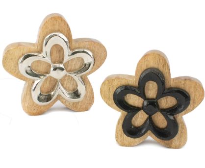 Tabletop, Mango Wood Daisy Asst Color