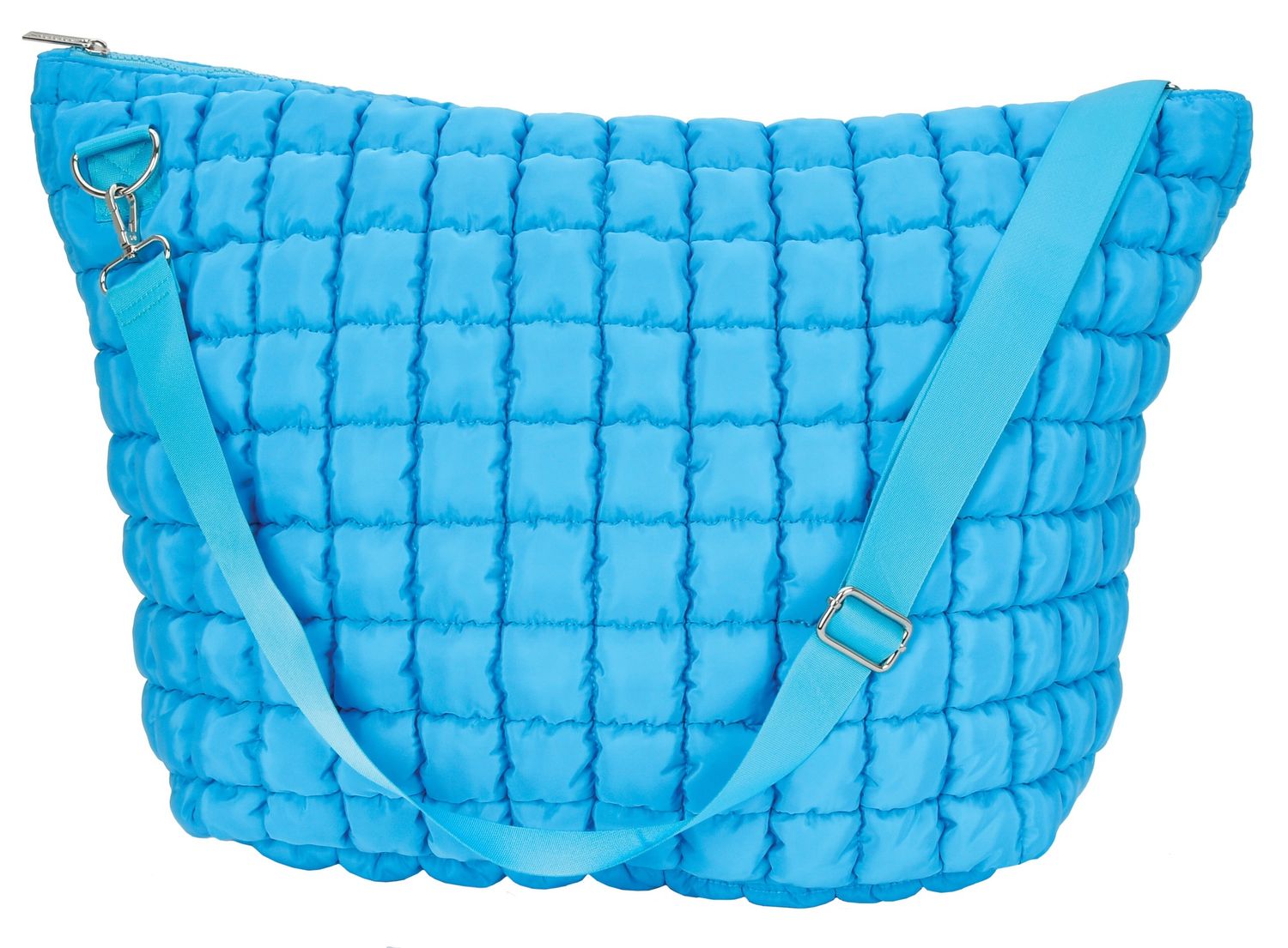 Weekender Bag, Bright Blue Puffy