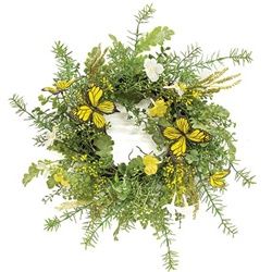 Wreath, Dusty Miller &amp; Butterfly 16"