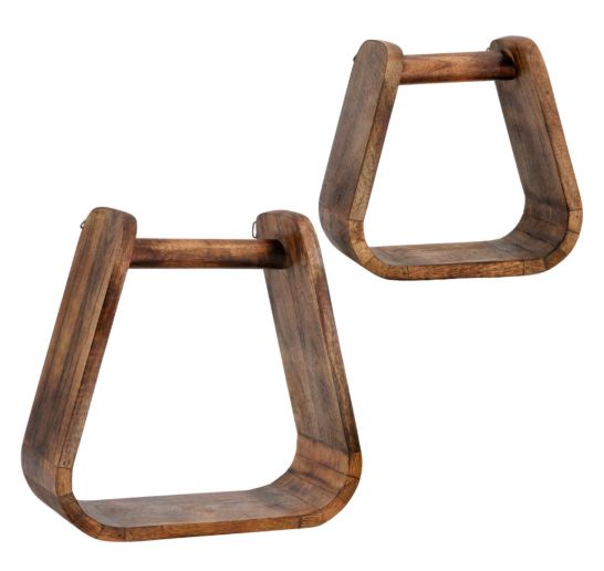 Shelves, Set/2 Wood Stirrup