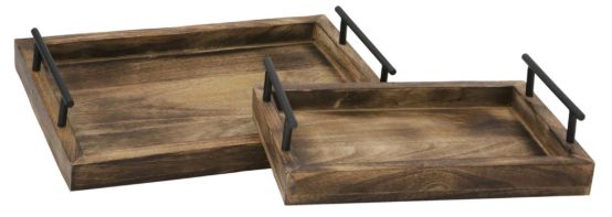 Tray, Rectangular Mango Wood 2 Asst Sizes