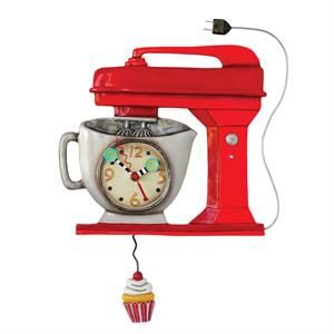 Clock, Vintage Mixer Red