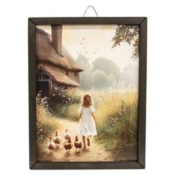 Picture, Simple Countryside Box Frame 12"x16"