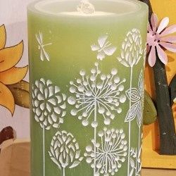 Water Candle, Dandelion Fountain Green