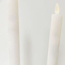 Candle, Set/2 Cream Taper 9" w/Remote