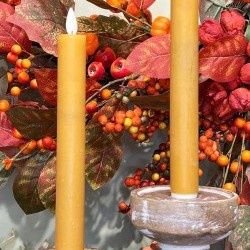 Candle, Tan Taper 9" LED B/O