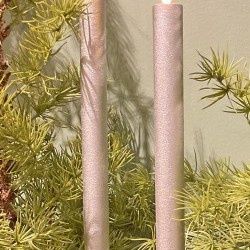 LED Candle, Silver 14" Taper Set/2 B/O