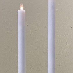 LED Candle, Cream Taper 14" Set/2 B/O