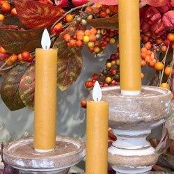 LED Candle, 5" Tan Taper Set/3