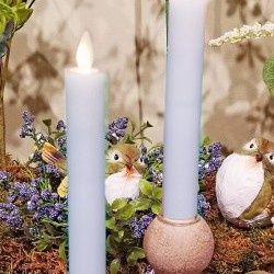 LED Candle, 7" Sky Blue Taper