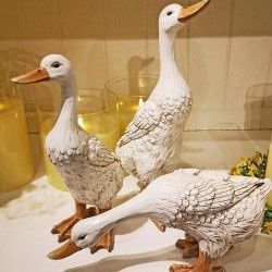 Figurine, White Geese Set/3 11"/11.5"/13"