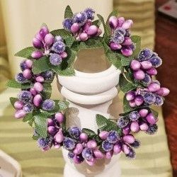 Candle Ring, 2.25" Mini Purple Berry
