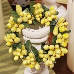Candle Ring, 2.25" Mini Yellow Berry