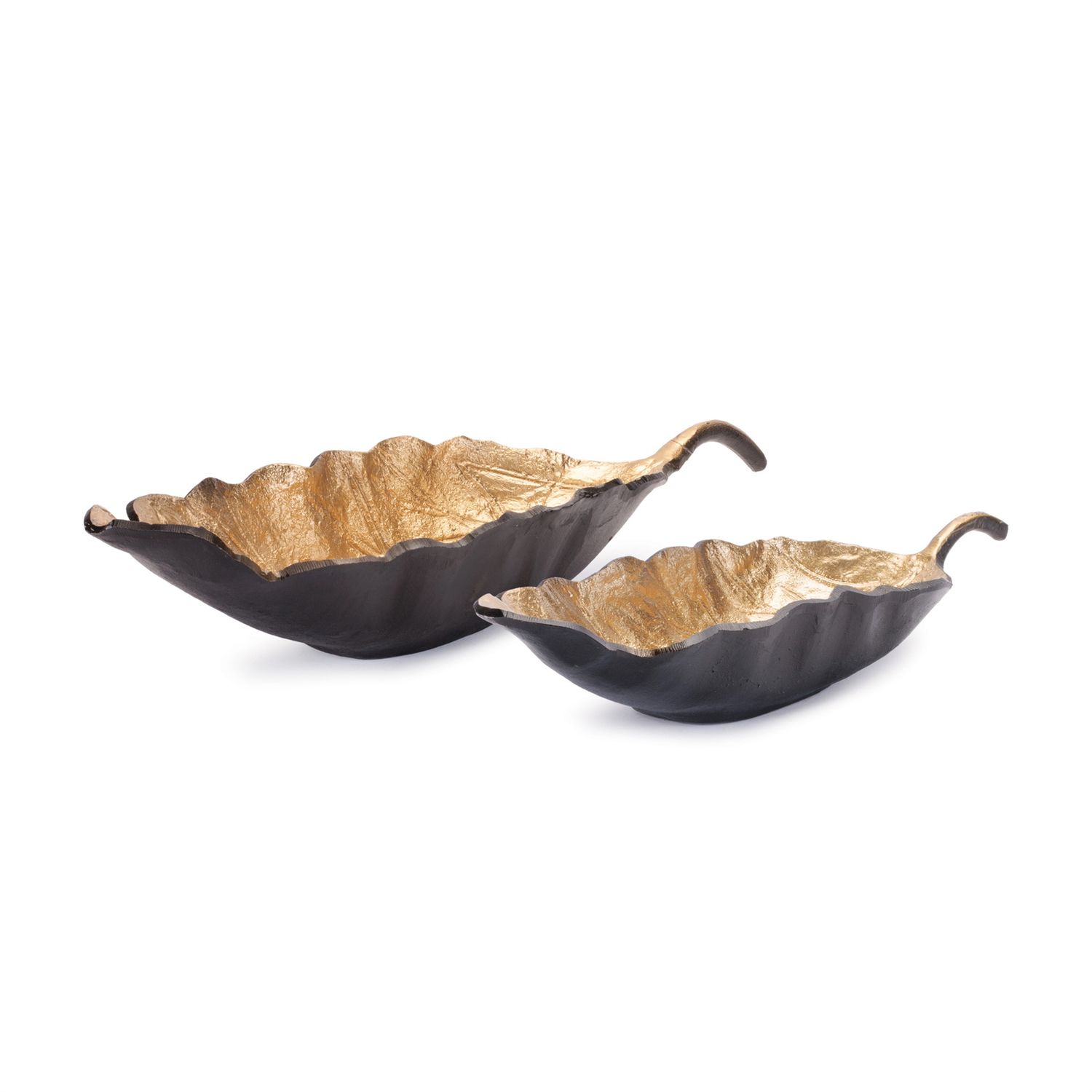 Platter, Black/Gold Aluminum 2 Asst 24"/32"