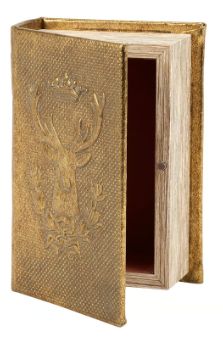 Decor, Gold Deer Book Box