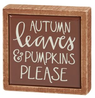 Box Sign, Autumn Leaves