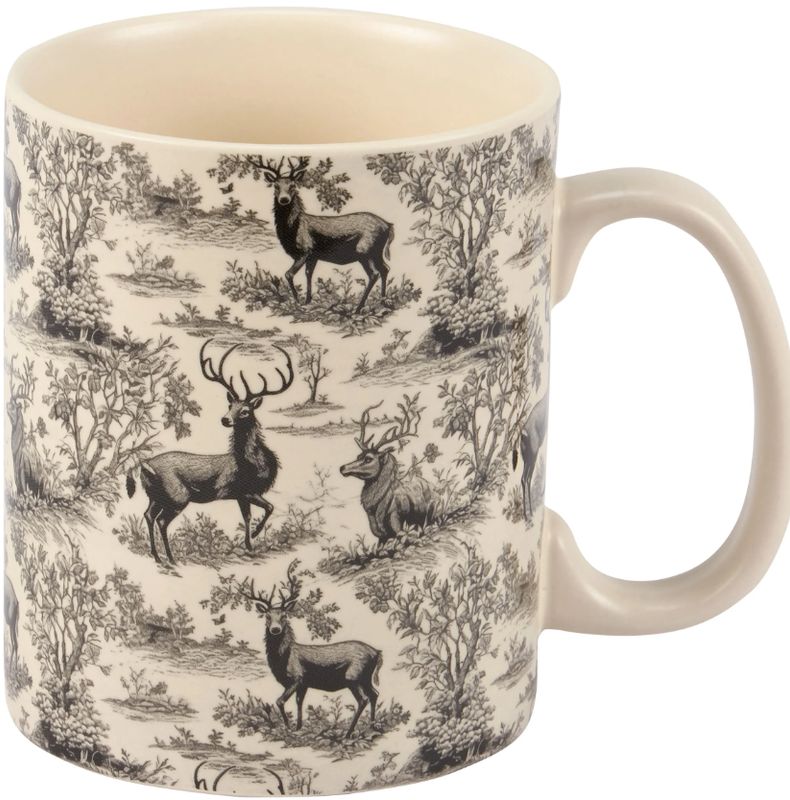 Mug, Deer Toile Boxed