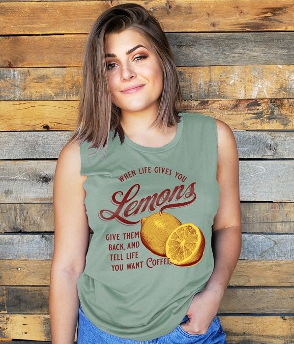 T-Shirt, Lemons/Coffee Unisex