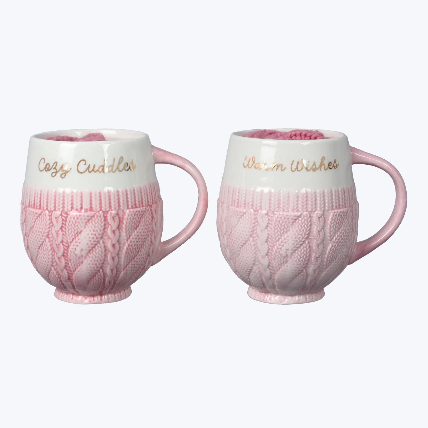 Mug, Ceramic 16oz. w/Slipper Socks 2 Asst