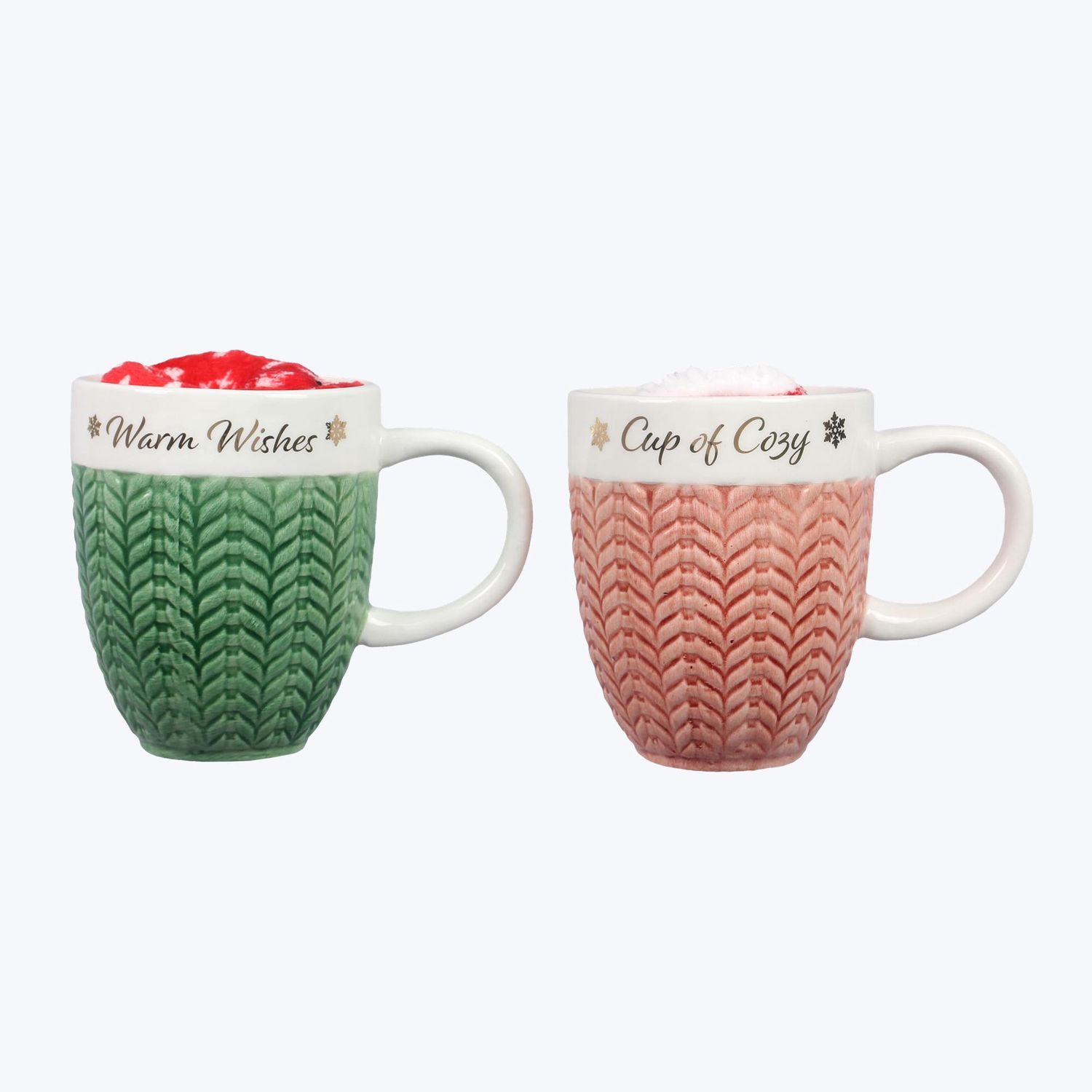 Mug, Ceramic 26oz w/Mittens 2 Asst
