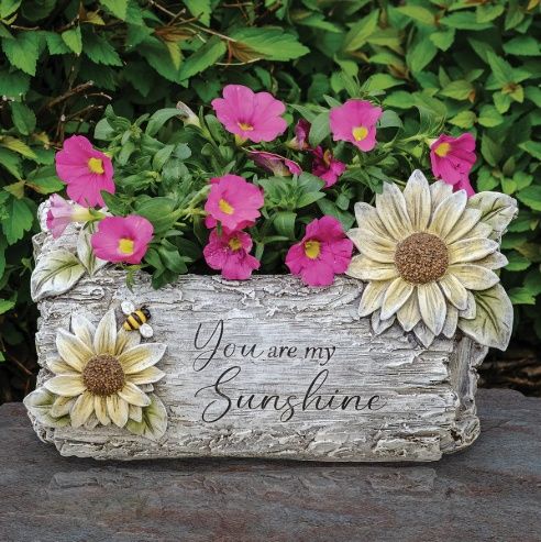 Planter, You Are My Sunshine w/Flowers