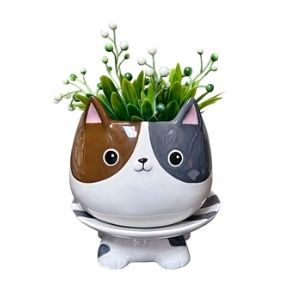 Planter, Footsie Cat 2pc