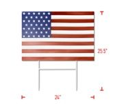 Garden Stake, Metal USA Flag 24x26"