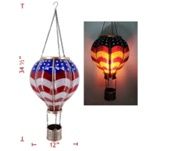 Garden Decor, Solar USA Hot Air Balloon 34"