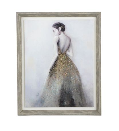 Wall Art, 17x21 Side Eye in Sparkled Dress on Canvas