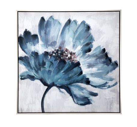 Wall Art, 30x30" Malone Framed Floral on Canvas