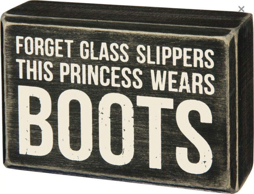 Box Sign, Princess Boots