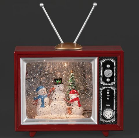 Snow Globe, TV w/Trio of Snowmen