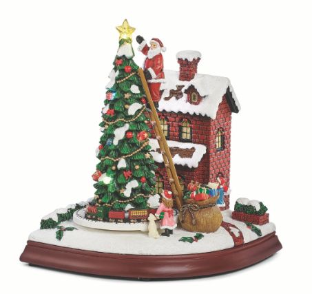 Music Box, Santa Decoration Tree w/Cord
