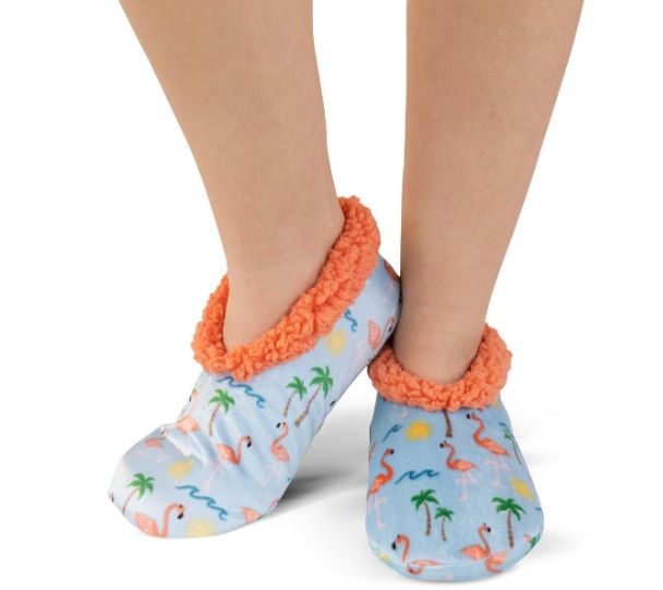 Slippers, Flamingo Fuzzy Feet