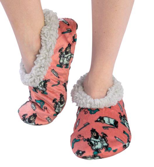 Slippers, Bear in AM Pink