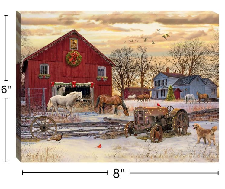 LED Canvas, Winter Farm
