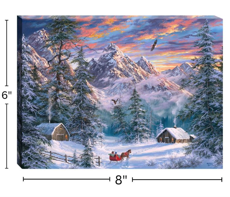 LED Canvas, Mountain Xmas
