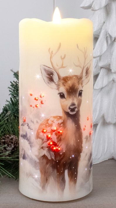 Candle, Winter Farms Fiber Optic