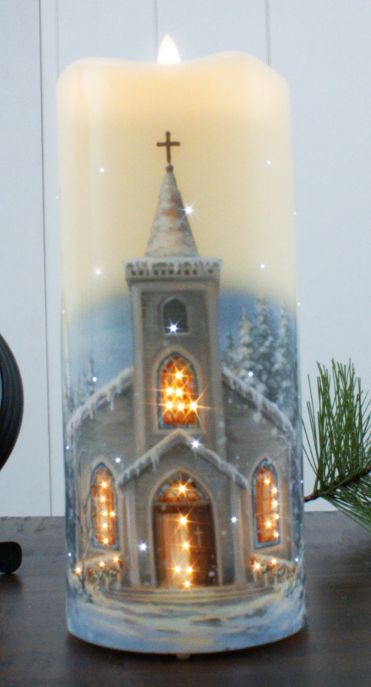Candle, Christmas Chapel Fiber Optic