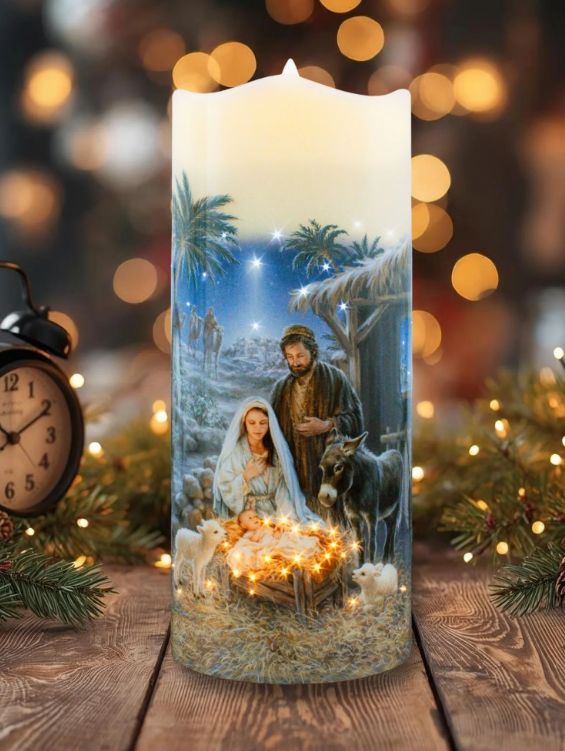 Candle, A Savior Is Born Fiber Optic
