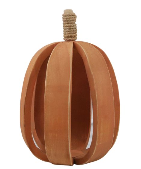Pumpkin, 12" Orange Wood Rib