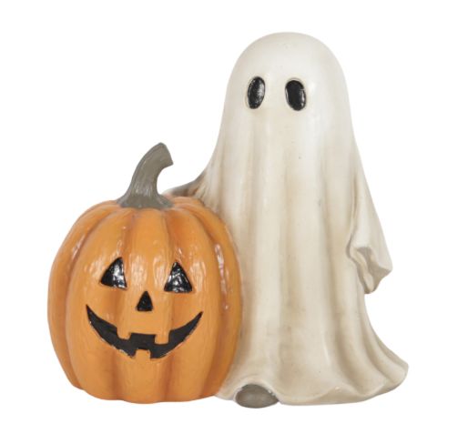 Figurine, Ghost w/Pumpkin