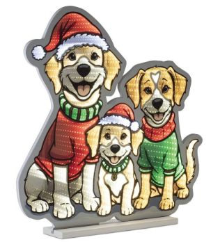 Infinity, Dogs w/Santa hat 24"