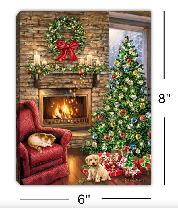 LED Canvas, Fireside Xmas Mini