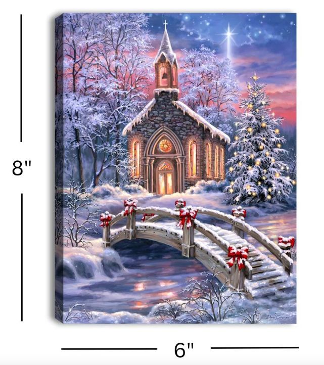 LED Canvas, O Come Emmanuel Mini